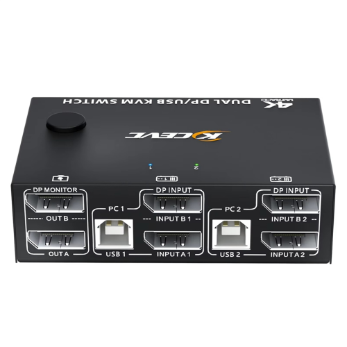 8K Dual Monitor KVM Switch,Displayport 1.4 Switch 2 Monitors Computer