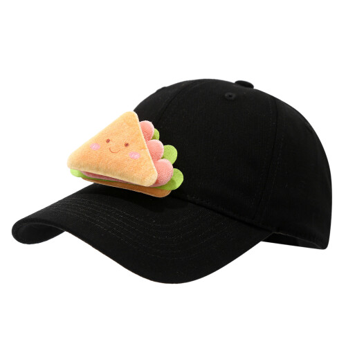 Quirky Hamburger Styled Baseball Hat Soft Cotton Unisex-4