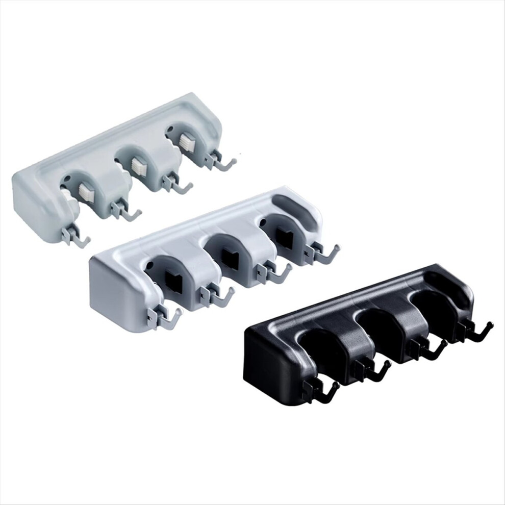 Mop And Broom Holder Wall Mount With Slots & Hooks Hanger Storage Util 4852735151917