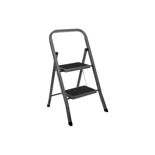 Futura 2 Step Grey Ladder Heavy Duty Folding Stool