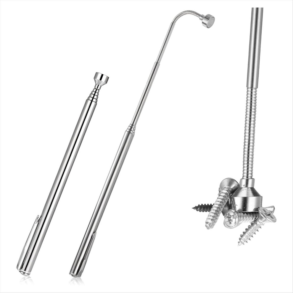 2 Piece 5Lb Flexible Magnetic Pickup Tool Set, Telescopic Grabber With 4852735150651