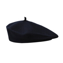 Solid Color Beret Caps Acrylic Blend French Style-Navy blue