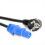 Powercon Plug 1.5M Black Stage Light Power Cable, 3-Core DMX512 LED Ev 3