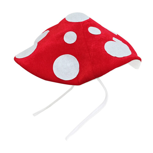 Funny Mushroom Cap with Adjustable Drawstring-Red mushroom hat