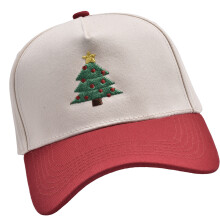 Seasonal Christmas Tree Baseball Hat Adjustable Size Hat-Red
