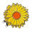 Removable Yellow Flower Pattern Golf Cap Clip with Small Magnetic Mark 5