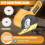Cordless Electric Scissors, 4V Rechargeable Cardboard Cutter with Safe 5