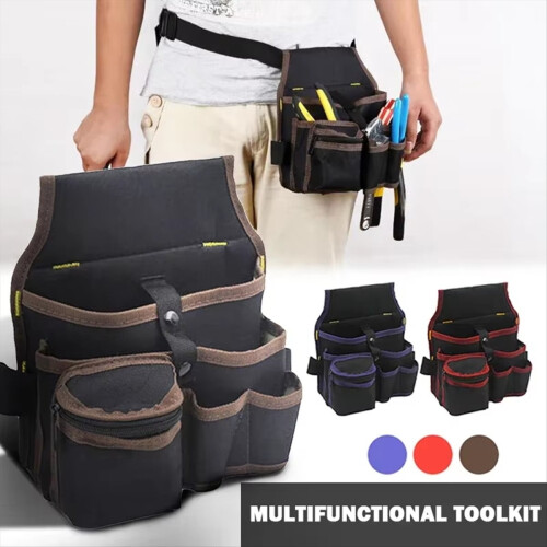 Multifunctional Tool Storage Bag Pouch Belt Electrician Toolkit Drill 2