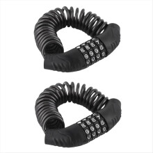 2PCS Bicycle Lock Steel Cable Chain Password 4 Digit Anti-Theft Combin