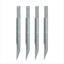 Pack of 4 Fence Post Repair - Upgraded Anchor Ground Spike for Tilted/
