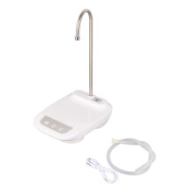 Geräuscharmer Wasserspender, USB-aufladbar mit 1200-mAh-Akku, automatische elektrische Wasserpumpe für 3-5-Gallonen-Flaschen, tragbar und perfekt