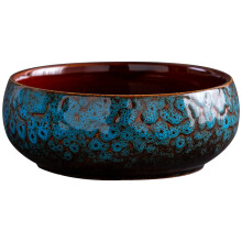 Grote keramische plantenpot, waterplantenkom,-Oven wordt blauw