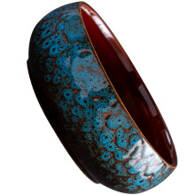 Decorative Ceramic Pot Bowl for Narcissus and-Kiln turns blue
