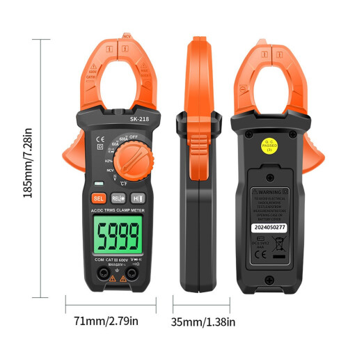 1 Set SK-218 600A Current Clamp Meter with Build In LED Light 2