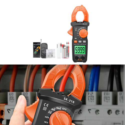 1 Set SK-218 600A Current Clamp Meter with Build In LED Light 1