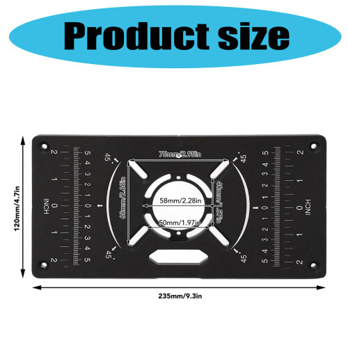 Professional Aluminum Router Table Insert Plate for 2