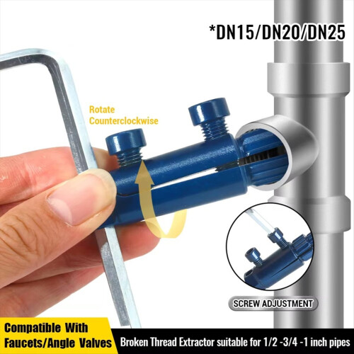 Damaged Screw Extractor Set for Bolt Removal and Broken Pipe Repair Ea 2