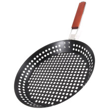 Portable Foldable BBQ Grill Pan with NonStick Surface, Drip Tray and HeatResistant Handle