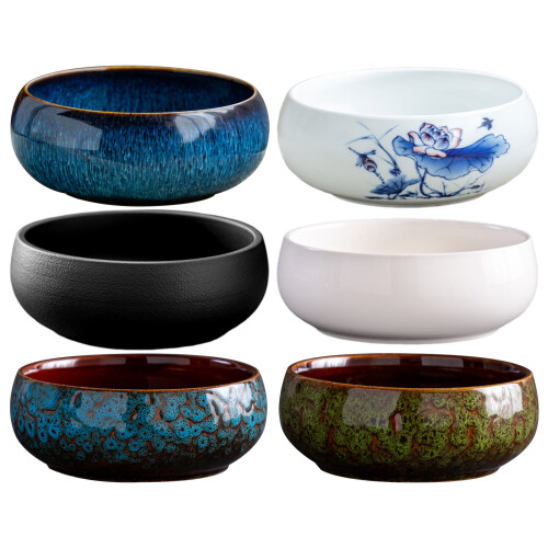 Creative High Temperature Ceramic Planter Bowl-Black pottery 2