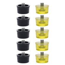 Rubber and Plastic Hammer Head Replacement Set Yellow-35mm