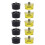 Rubber and Plastic Hammer Head Replacement Set Yellow-35mm 1