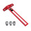 2 in 1 Angles T Square Ruler for Woodworking Accurate-Red 30CM 1