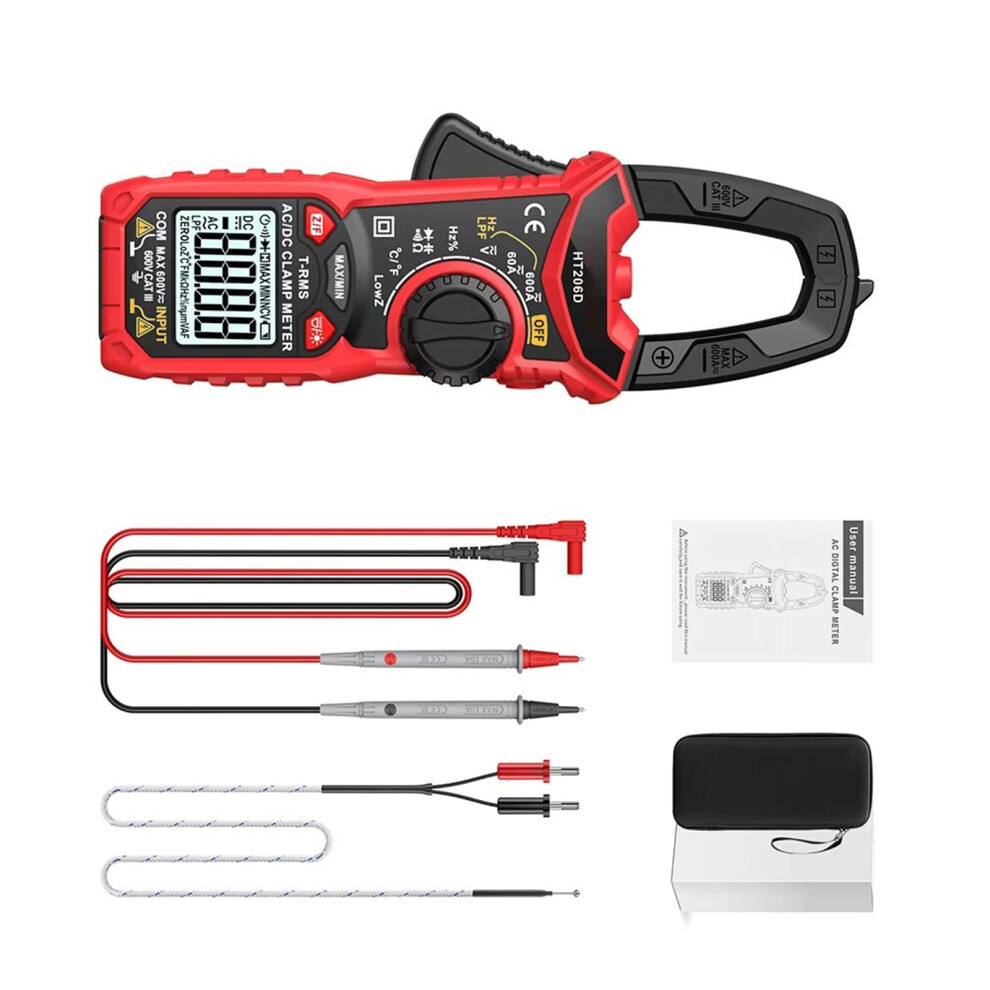 Ht206d Portable Multifunction Clamp Meter Ncv Trms Flashlights 7751000470401
