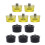Rubber & Plastic Hammer Head Replacement Yellow Black Tip-35mm 1