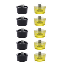 10 stuks rubberen slagkop vervanging geel zwart tip voor-45 mm