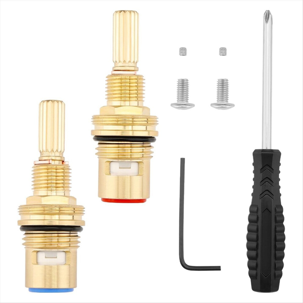 Brass 1-001 & 1-002 Ceramic Valve Cartridges Set For Cold Widespread A 4852735159500