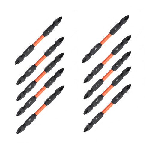 S2Steel Double Ended Crosses Impact Bits with Black-80mm