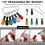 12Pcs 1/4 Inch Hex Shank Screwdriver Bit Holder Key Chain, Quick Chang 6