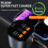 Retractable Car Charger, Bluetooth FM Transmitter Adapter, Handsfree C 4