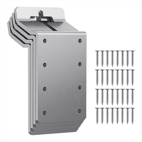 4 PCS T Post Bracket, 3 Inch Target Hanger, Birdhouse/Mailbox Mounting