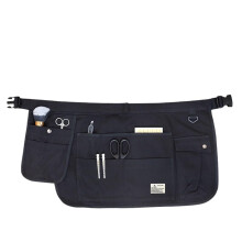 Half apron, unisex, for storing beauty, gardening, half apron one size black skirt.