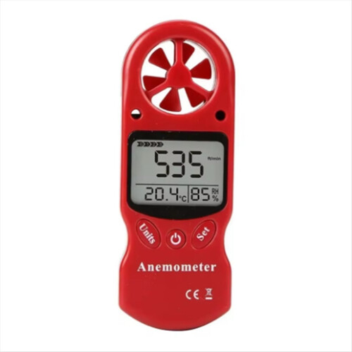 Mini Multipurpose Anemometer Digital LCD Wind Speed Temperature Humidi