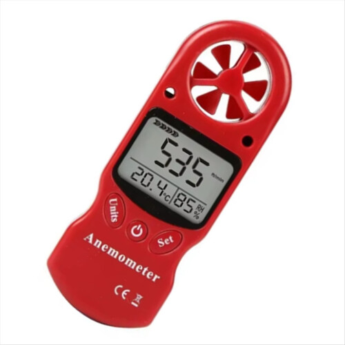 Mini Multipurpose Anemometer Digital LCD Wind Speed Temperature Humidi 2