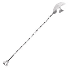 Mixing Spoon Coffee Syrup Stirring Drinking Sorbet Straws Water Bottle Cocktail Muddler Scoop Spoon Rustproof Martini Silver Stainless Steel