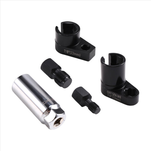 Car Oxygen Sensor Socket Offset Wrench Set 22MM Sockets 1/2In 3/8In Dr