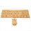 2.4GHz Wireless Keyboard Mouse Plug and Play Bamboo Wood Computer 1200 4