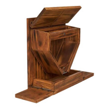 Outdoor Wooden Squirrel Feeder Picnic Table for Corn and Peanuts Wall Mounted Wildlife Station