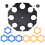 Multi Mic Holder for Wired and Wireless Mics, Organizes  to 8 Mics, Black 1
