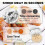 Handheld Chicken Shredder Tool,Clear Breast Shredder, Meat Machine wit 3
