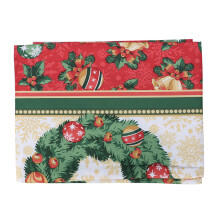 Kreukvrij kersttafelkleed, stijlvolle decoratie voor eet- en keukentafels, herbruikbare rode placemats met waterverf-kerststerrenprint, set van 4,