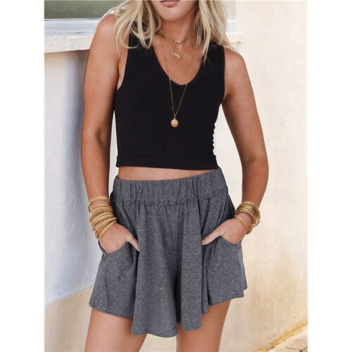 Dames Sport Shorts Grijs L 2