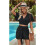Top and Shorts Set Black S 10