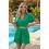 Top and Shorts Set Green L 10