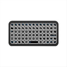 Mini Wireless Bluetooth 5.2 Keyboard 5inch Keycups 7 Color Backlit Rec