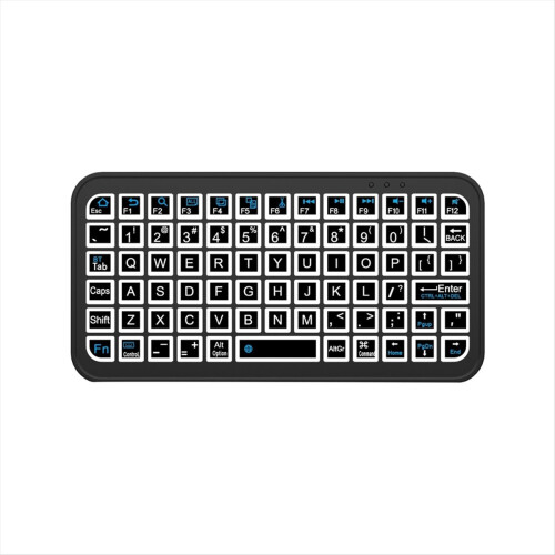 Mini Wireless Bluetooth 5.2 Keyboard 5inch Keycups 7 Color Backlit Rec