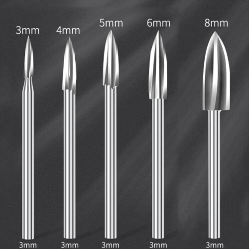 Wood Carving Drill Bit HSS Engraving Set Root Milling Grinder Burr Pre 2